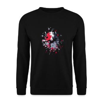 Ciseaux de football Kick Flash Kick Color Splash - Sweat-shirt Unisexe - noir - Devant - Alina (178cm) & Michal (187cm)