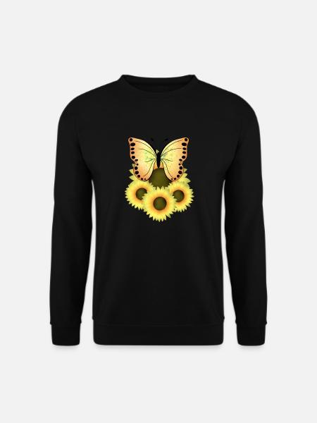 Butterfly Sunflowers - Unisex Sweatshirt - black