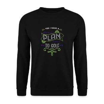 awesome bday girlsgolf fun happy golfjersey - Unisex Pullover - Schwarz - Vorne - Alina (178cm) & Michal (187cm)