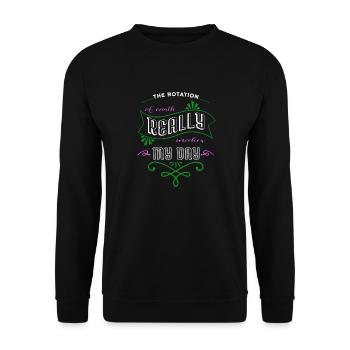 happy colors planets believe astronomy stuff - Unisex Pullover - Schwarz - Vorne - Alina (178cm) & Michal (187cm)