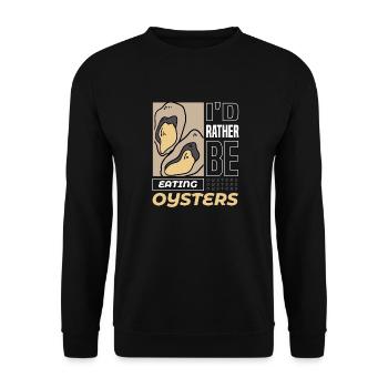 Huîtres Seafood Chef Funny Saying Ocean - Sweat-shirt Unisexe - noir - Devant - Alina (178cm) & Michal (187cm)