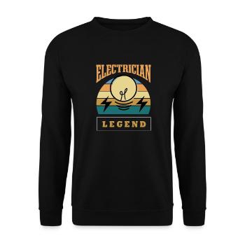 Electrician Legend Dicton drôle Electro Worker - Sweat-shirt Unisexe - noir - Devant - Alina (178cm) & Michal (187cm)