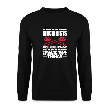 Machinist – CNC Programmer Funny Professional - Unisex Sweatshirt - black - Front - Alina (178cm) & Michal (187cm)