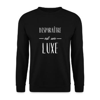 disparaître est un luxe - Sweat-shirt Unisexe - noir - Devant - Alina (178cm) & Michal (187cm)