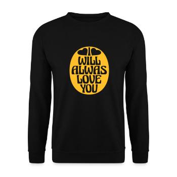 I will always love - Unisex Sweatshirt - black - Front - Alina (178cm) & Michal (187cm)