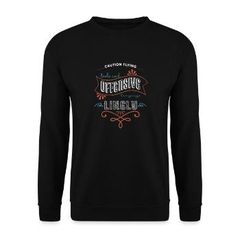 charpentier blagues drôle citation géniale - Sweat-shirt Unisexe - noir - Devant - Alina (178cm) & Michal (187cm)
