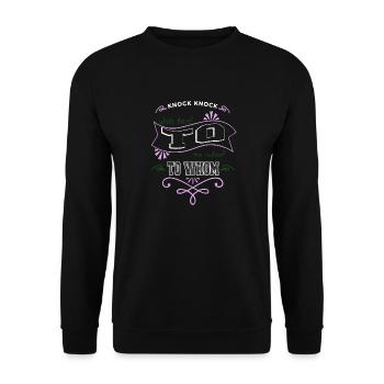 quote writer cool blogging writers novelist - Unisex Pullover - Schwarz - Vorne - Alina (178cm) & Michal (187cm)