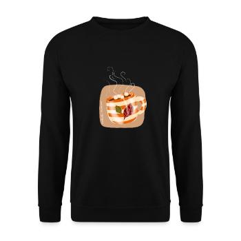 d’automneau chocolat - Sweat-shirt Unisexe - noir - Devant - Alina (178cm) & Michal (187cm)