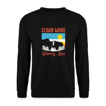 Climbing Mountaineering Climbers Mountain Mountains Hiking - Unisex Sweatshirt - black - Front - Alina (178cm) & Michal (187cm)