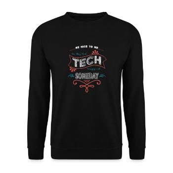 admin drôle citation cool informatique c plus plus - Sweat-shirt Unisexe - noir - Devant - Alina (178cm) & Michal (187cm)