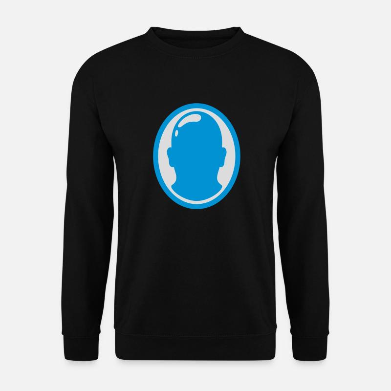 Bald Man Logo Design - Unisex Sweatshirt - black