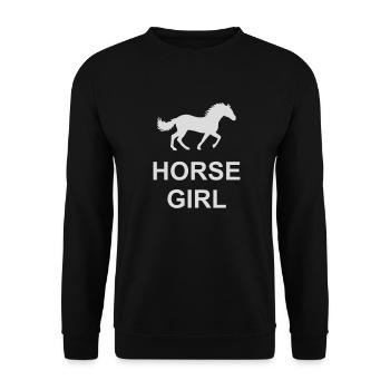 Citation de fille de cheval disant - Sweat-shirt Unisexe - noir - Devant - Alina (178cm) & Michal (187cm)