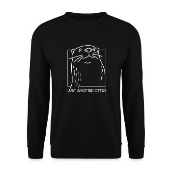Une loutre, adorable animal sauvage, animal de la - Sweat-shirt Unisexe - noir - Devant - Alina (178cm) & Michal (187cm)