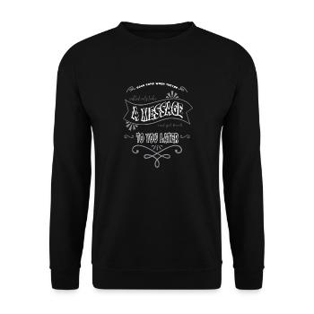 business cat tshirts kitty geek cool i love cats - Unisex Pullover - Schwarz - Vorne - Alina (178cm) & Michal (187cm)