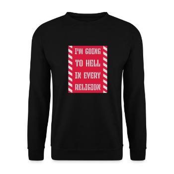 Going to Hell - Unisex Sweatshirt - black - Front - Alina (178cm) & Michal (187cm)