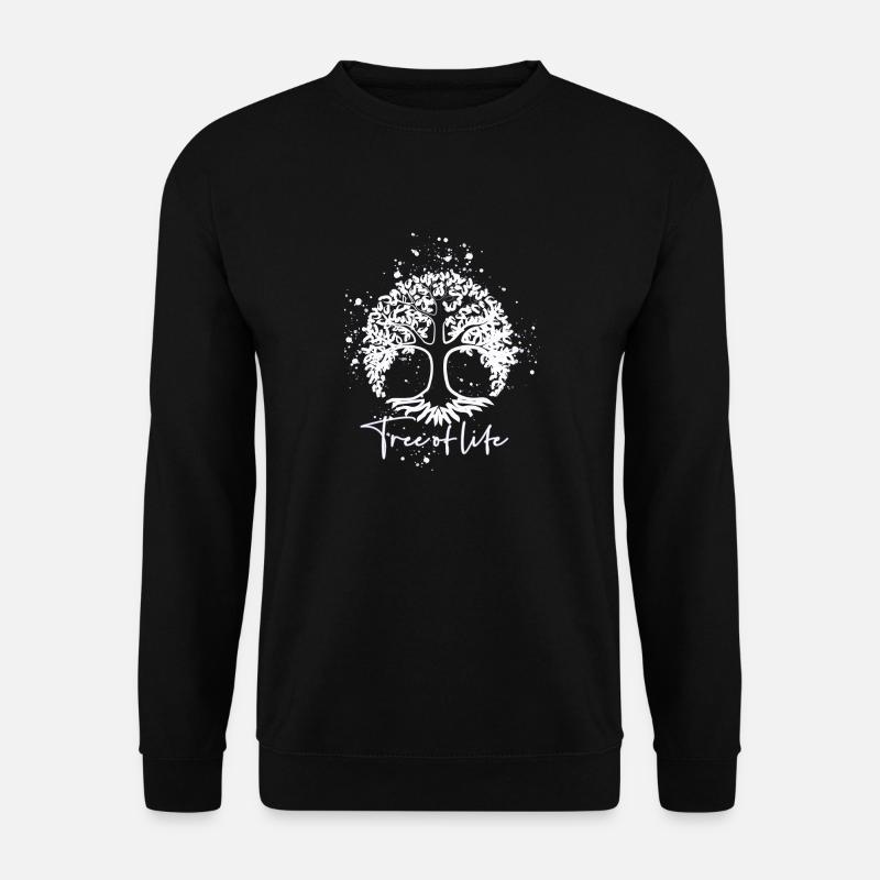tree of life,lebensbaum,baum,weiß,malerei - Unisex Pullover - Schwarz