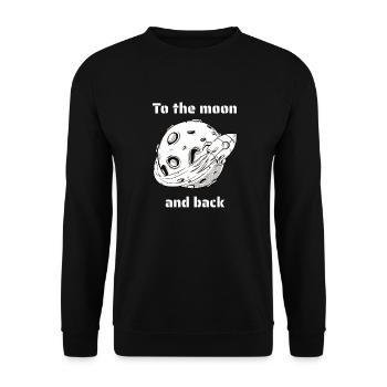To The Moon & Back Retro Outer Space Designs - Unisex Sweatshirt - black - Front - Alina (178cm) & Michal (187cm)