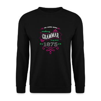 Anniversary Book Novelist Jokes Christmas Editer - Unisex Sweatshirt - black - Front - Alina (178cm) & Michal (187cm)