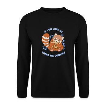 If You Love Me Bring Me Cookies Funny Cookie Lover - Unisex Pullover - Schwarz - Vorne - Alina (178cm) & Michal (187cm)
