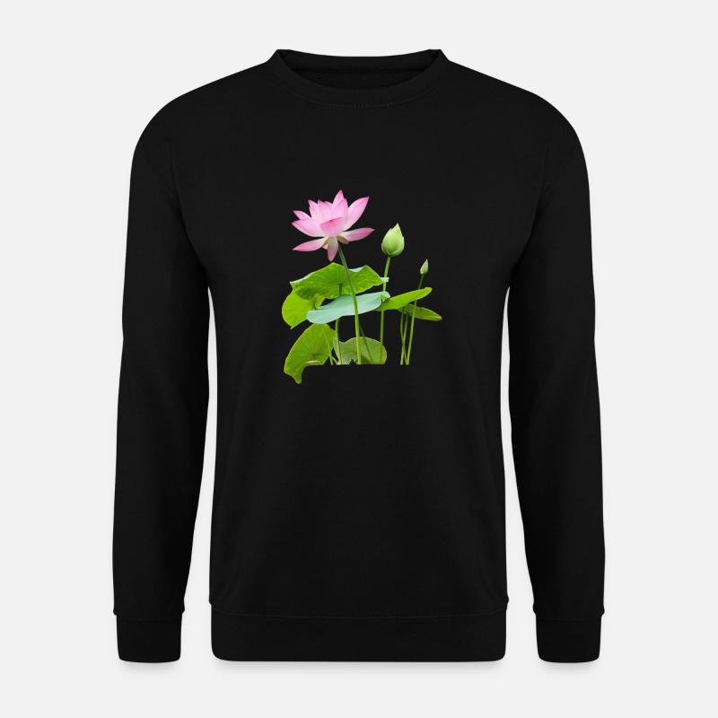 Lotos Nelumbo Adans - Unisex Pullover - Schwarz