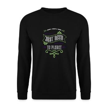 space ship physics birthday present astrology - Unisex Pullover - Schwarz - Vorne - Alina (178cm) & Michal (187cm)