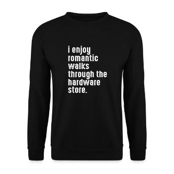 Funny Dad Handyman Hardware Store - Unisex Sweatshirt - black - Front - Alina (178cm) & Michal (187cm)