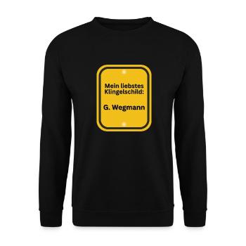 G Wegmann - Unisex Pullover - Schwarz - Vorne - Alina (178cm) & Michal (187cm)