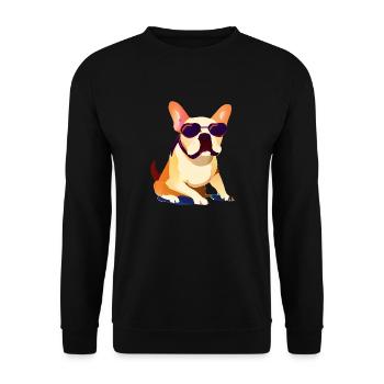 Chiens Dog Propriétaire Dog Bulldog Dog Owner - Sweat-shirt Unisexe - noir - Devant - Alina (178cm) & Michal (187cm)