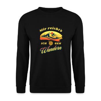 Mir reichts ich geh Wandern - Unisex Pullover - Schwarz - Vorne - Alina (178cm) & Michal (187cm)