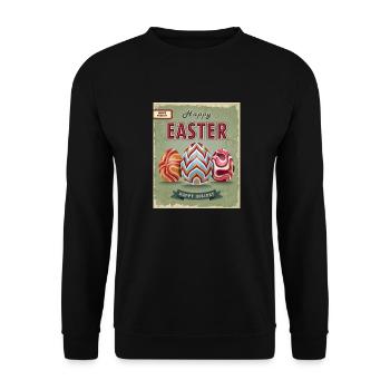 Happy Easter Amo - Sweat-shirt Unisexe - noir - Devant - Alina (178cm) & Michal (187cm)