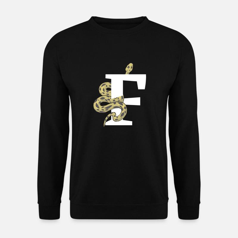 Buchstabe f Schlange - Unisex Pullover - Schwarz