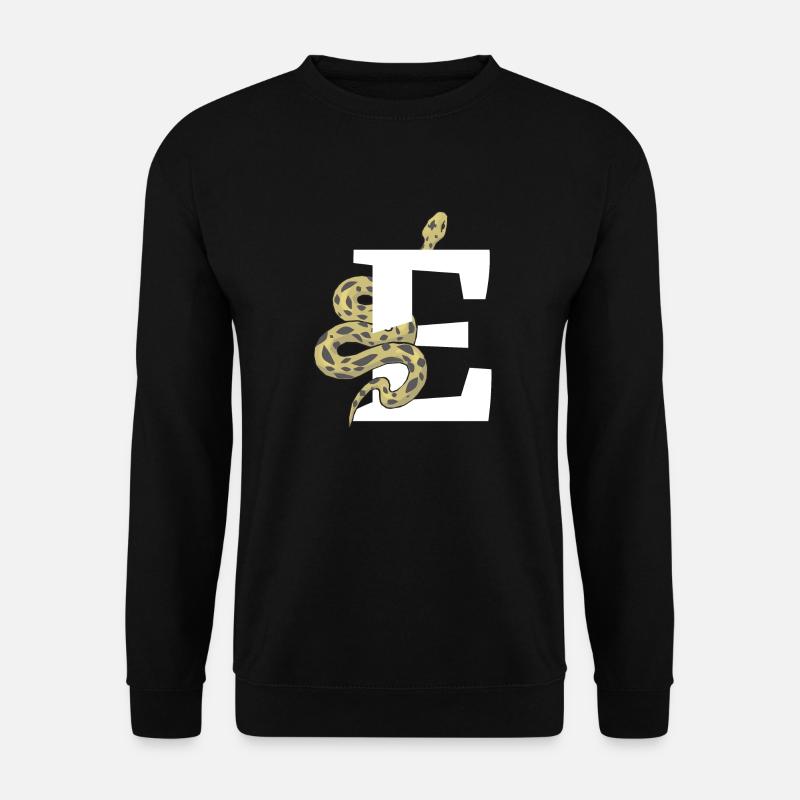 Lettre e serpent - Sweat-shirt Unisexe - noir