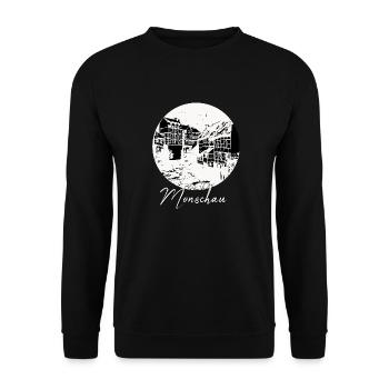Monschau,skyline,city,circle,black circle - Unisex Sweatshirt - black - Front - Alina (178cm) & Michal (187cm)