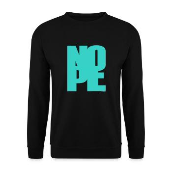 NOPE - sei kein Ja - Sager! - Unisex Pullover - Schwarz - Vorne - Alina (178cm) & Michal (187cm)