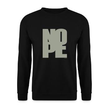 NOPE - sei kein Ja - Sager! - Unisex Pullover - Schwarz - Vorne - Alina (178cm) & Michal (187cm)