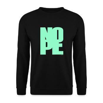 NOPE - sei kein Ja - Sager! - Unisex Pullover - Schwarz - Vorne - Alina (178cm) & Michal (187cm)