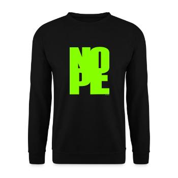 NOPE - sei kein Ja - Sager! - Unisex Pullover - Schwarz - Vorne - Alina (178cm) & Michal (187cm)