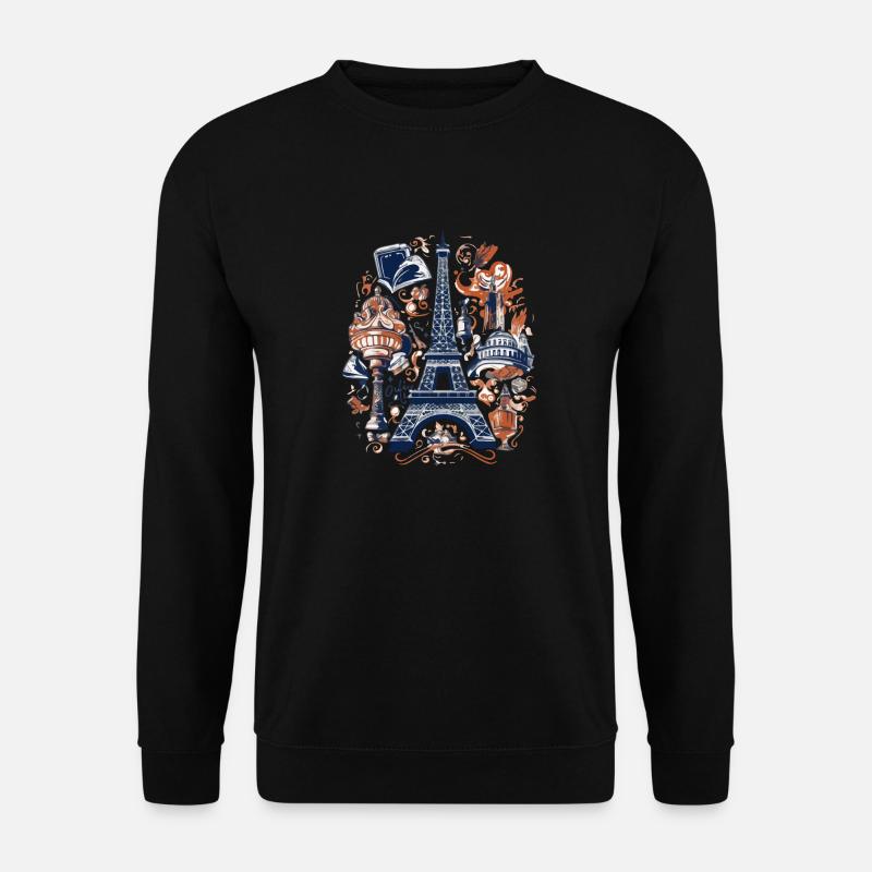 Paris and its monuments - Unisex Sweatshirt - black