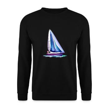 Sailing Sailing Sailing Sailing Ship Sailing Boat - Unisex Sweatshirt - black - Front - Alina (178cm) & Michal (187cm)