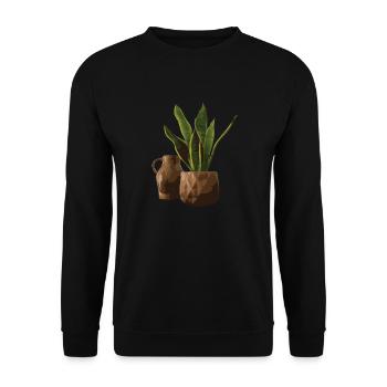 Plant Deko O' Plenty - Unisex Pullover - Schwarz - Vorne - Alina (178cm) & Michal (187cm)