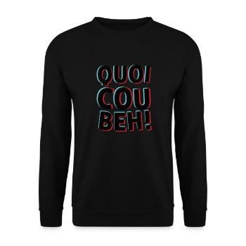 Humour Quoicoubeh t'as les cramptés ? Apayinye - Sweat-shirt Unisexe - noir - Devant - Alina (178cm) & Michal (187cm)
