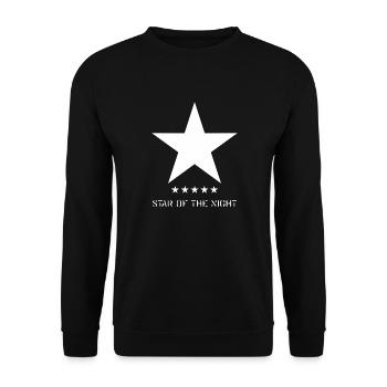 Stern der Nacht - Unisex Pullover - Schwarz - Vorne - Alina (178cm) & Michal (187cm)