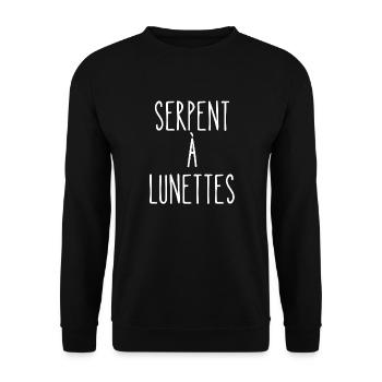 serpent à lunettes - Sweat-shirt Unisexe - noir - Devant - Alina (178cm) & Michal (187cm)