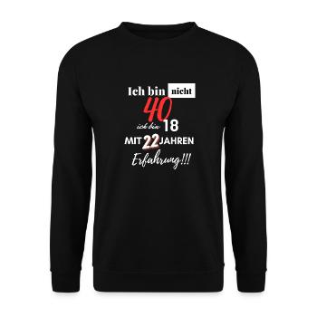 Ich bin - Unisex Pullover - Schwarz - Vorne - Alina (178cm) & Michal (187cm)