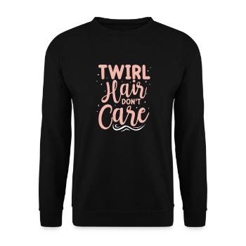 twirl hair dont care Design for a hairdresser - Unisex Pullover - Schwarz - Vorne - Alina (178cm) & Michal (187cm)