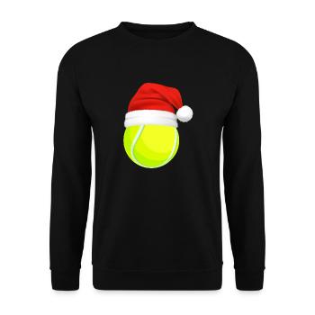 Noël du tennis | Joueur de tennis de Noël - Sweat-shirt Unisexe - noir - Devant - Alina (178cm) & Michal (187cm)