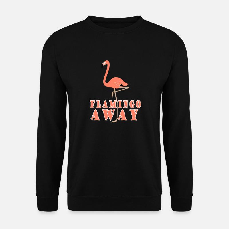 Flamingo Away - Unisex Pullover - Schwarz
