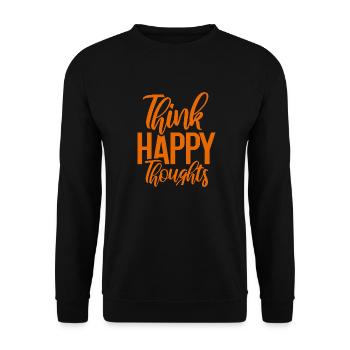 Positive Einstellung Glückstherapie - Unisex Pullover - Schwarz - Vorne - Alina (178cm) & Michal (187cm)