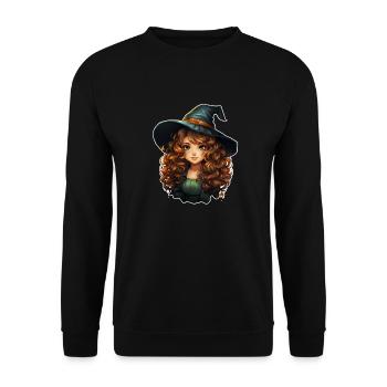 Halloween Witch I Cartoon Style I Witch - Unisex Sweatshirt - black - Front - Alina (178cm) & Michal (187cm)