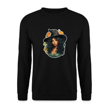 Halloween Witch I Cartoon Style I Witch - Unisex Sweatshirt - black - Front - Alina (178cm) & Michal (187cm)